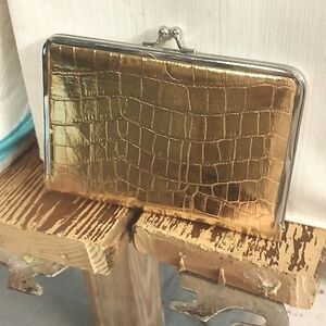 Vintage Pier 1 Gold Photo Coupon Case